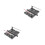 2Pièces Blocage Rail Ferroviaire Jouet Gris Plastique 5
