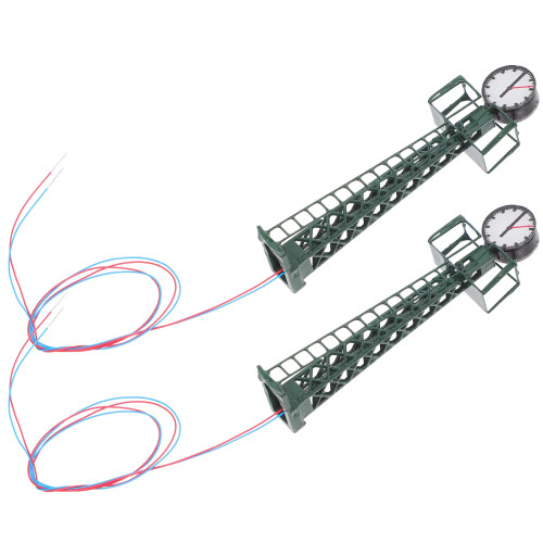 4Pcs Green Miniature Railway Lamp Posts for Model Train Layouts DIY
