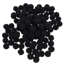 1000Pcs Black DIY Pom Poms Fluffy Balls for Craft Sewing Accessories