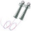 4Pcs Green Miniature Railway Lamp Posts for Model Train Layouts DIY 2