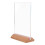 12Pcs Clear Acrylic Poster Stand Double-Sided Display with Wooden Base 2