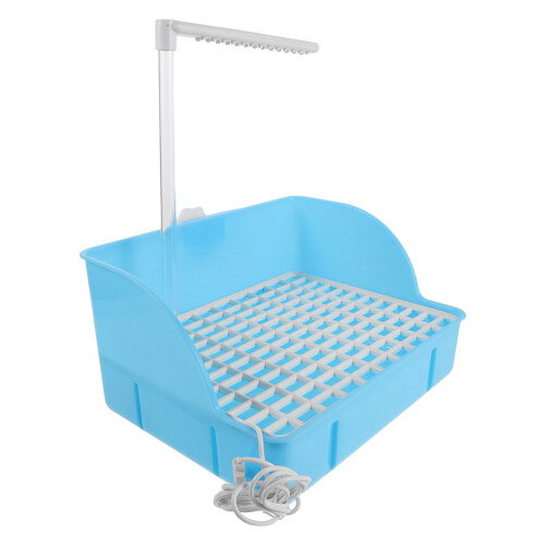Pet Bird Bath Box Sky-Blue with Filtration and Shower Feature