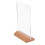 12Pcs Clear Acrylic Poster Stand Double-Sided Display with Wooden Base 3
