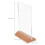12Pcs Clear Acrylic Poster Stand Double-Sided Display with Wooden Base 10