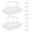 10Pcs Clear Plastic Carrier Boxes for Wedding and Bakery Use 1