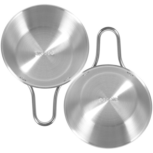 10Pcs Reusable Silver Camping Food Containers Multi-Use Water Bowls