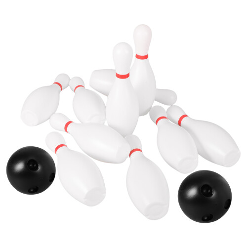 2Sets Bowling Speelset Kinderen Wit Plastic Met Bowlingballen