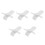 5Pcs White Plastic Manicure Hand Rest Pillow Comfortable Wrist Pad 6