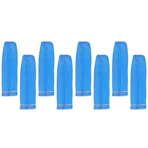 8Pcs Fiberglass Double-Layer Spark Plug Wire Case Blue Heat Shield