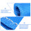 8Pcs Fiberglass Double-Layer Spark Plug Wire Case Blue Heat Shield 8