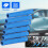 8Pcs Fiberglass Double-Layer Spark Plug Wire Case Blue Heat Shield 10