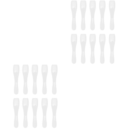 200Pcs White Face Mask Scoops Lightweight Cosmetic Makeup Spatulas 2