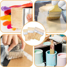 Large Paintbrush Set, Large Paintbrushes with Wooden Handles, Suitable for Artists, Students and DIY Enthusiasts