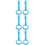 6Pcs Infant Pull Rings Nursery Blue Plastic Crib Hand Standing Assist 10