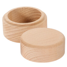 2Pcs Baby Tooth Case Wooden Teeth Holder Light Brown Portable Storage