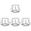 4Pcs Durable Stainless Steel Fire Sprinkler Covers Silver 4