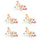 5Sets Plastic Cat Figures Playset Pretend Play Toy Set Assorted Color 8