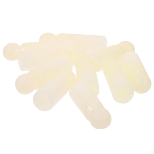 20Pcs Plastic Umbrella Tail Beads White Folding Umbrella Bone Covers 2