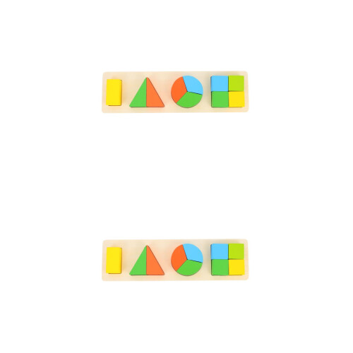 2Sets Kids Wood Puzzle Toy Shape Matching 2