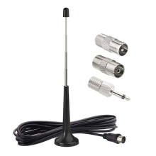 Antenas Telescópicas FM para Antenas DAB FM Antenas de Rádio FM Internas com 3 Adaptadores para Rádio FM Digital Doméstico