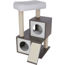 KERBL - Árvore para gato FLAIR - 48x44x86cm - Branco/cinza - Sisal