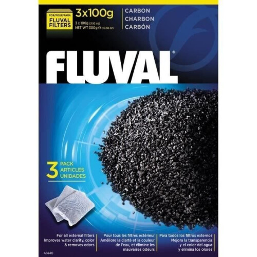Fluval Fluval Filter Carbon 3 x 100g Bags