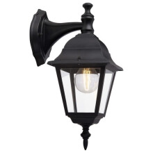 Applique da esterno discendente BRILLIANT NEWPORT - nero metallico/vetro E27 1x60W