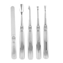 Manicure Pedicure Tools Stainless Steel Ear Pick Nail Cleaner Eco-friendly Durable Cuticle Trimmer With Comfortable Handle Design For Professional