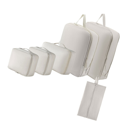 6Pcs Convenient Luggage Organizers Set Practical-Off white 1