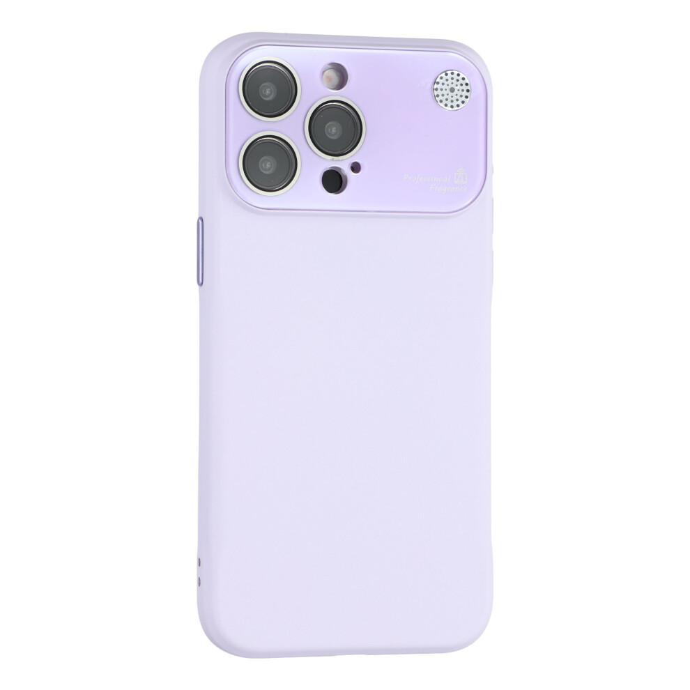 (Iphone 15 Pro, Light ) For Iphone 15 Pro Case Large Camera Window Liquid Silicone Aromatherapy Phone Cover Purple 6914285934872