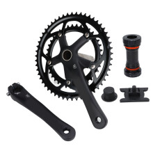 Pédalier de vélo en alliage d'aluminium forgé, manivelle monovitesse haute résistance pour vélos de route et VTT, compatible avec les