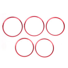 Satin Finish Car Interior Racing Sport-Inspired Aluminum Decorations Speaker Decoration Ring Cover Trims Durable Aluminium Alloy Material Easy To