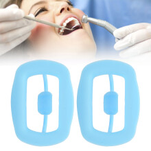 2pcs Silicone Cheek Retractors Portable Dental Mouth Opener Blue