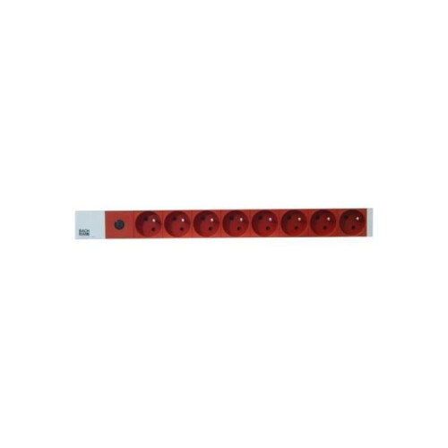 BACHMANN Regleta apilable de 8 tomas CEE hembra roja