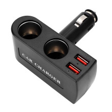 LED-voltmeter cigarettändarsplitter med snabbladdning 3.0 och flera säkerhetsskydd, dubbel USB QC 3.0 snabb billaddare