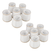 12X Abat-Jour de Lustre, UNIQUEMENT pour Les Ampoules de Bougie, Abat-Jour de Montage Une Pince,Blanc