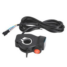 Acelerador de polegar com controle de velocidade para bicicletas e scooters elétricas, com indicador de voltagem LCD e suporte para controlador