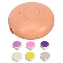 Elektrische Nagelfeile für Babys mit sensorischer Entwicklungsförderung: Geräuscharm, vibrationsarm, 360-Rotation und 6 Schleifköpfe in