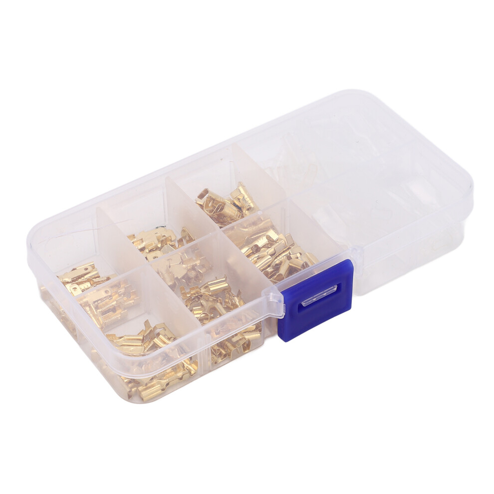 135Pcs Cold Pressed Male Female Spade Terminal Kit 2.8-6.3Mm 7681371536515