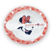 Conjunto de refeição para micro-ondas - THERMOBABY - 2 peças - Tigela e colher - Minnie