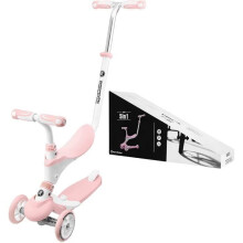 HyperMotion Draisienne Trottinette Kind Evolutiv 5 in 1 Bis zu 50 KG Schiebestange Fußstütze Sitz Lenker Verstellbar - CE Rosa