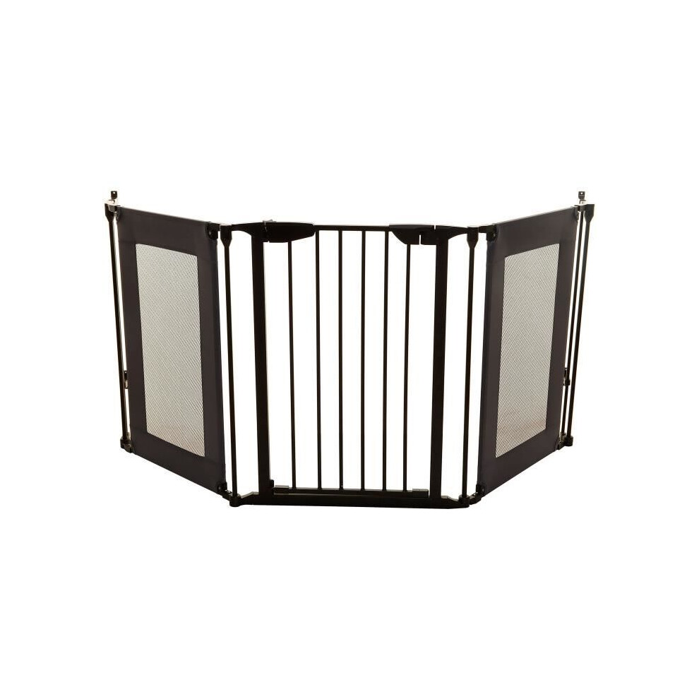 Denver Adapta Baby Safety Gate - Fits Opening From 85.5-200Cm Wide & 74Cm Tall - Suitable Barrier For Stairs, Irregular Openings, & Wide Areas - Black Dreambaby