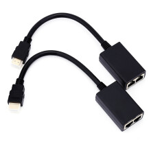 HDMI-Extender mit latenzfreier Videoübertragung über CAT6 für 1080p-HD-Übertragung. Einzigartiges lineares Design.