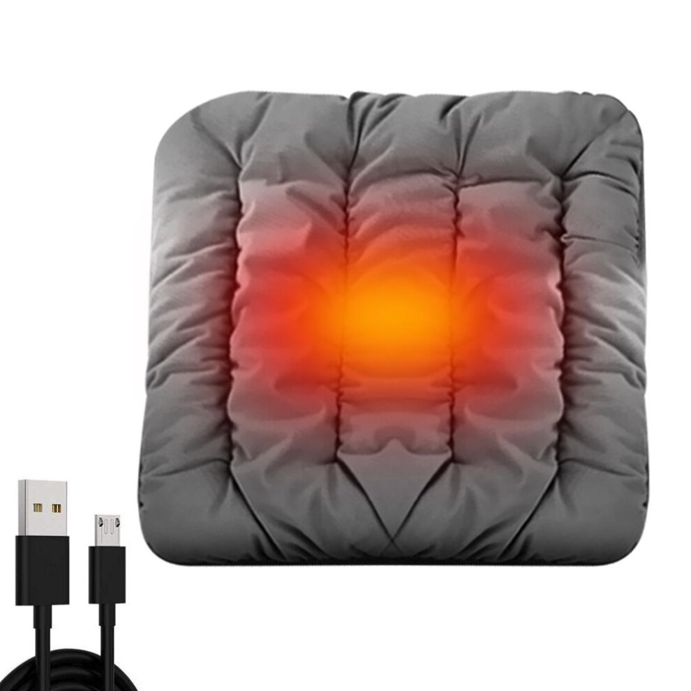 Usb Powered Graphene Heating Mat, Quick Heat Up Heated Cushion For Office Chairs, Adjustable Temperature Back And Seat Cushion For Home And Car 9437117423810