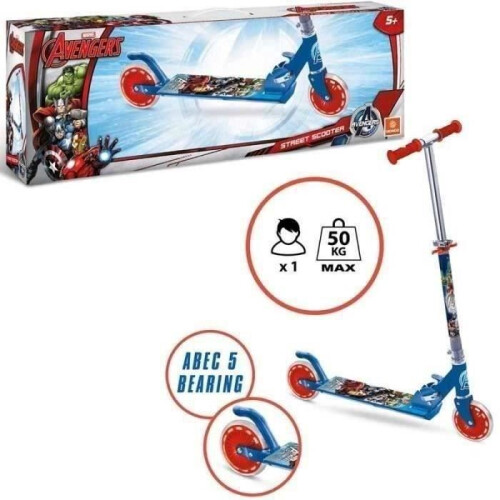 Marvel 2-wheel scooter - MARVEL - Avengers - Foldable - Adjustable handlebar - Red