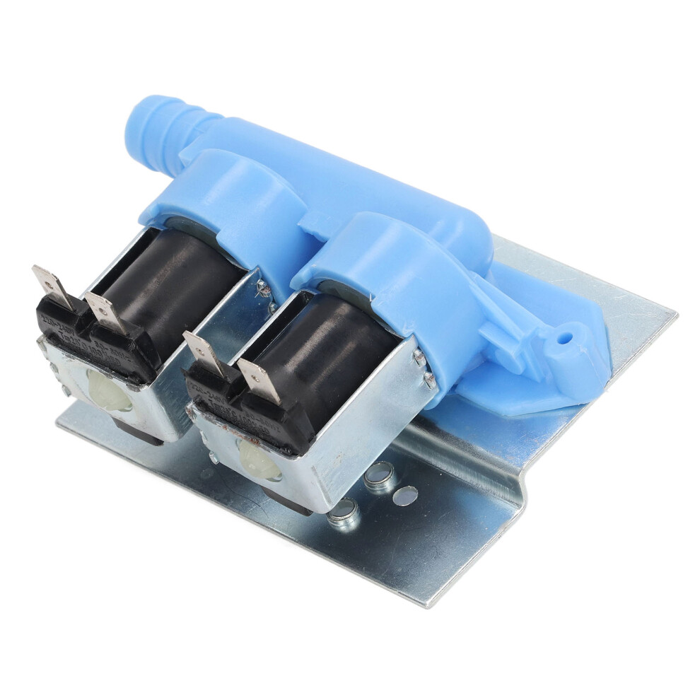 2-Head Washer Water Inlet Valve Kit With Mounting Bracket 220-240V Blue 5011374092107