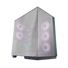 MARS GAMING MC-3GFPRO, Caja Gaming ATX, Triple Cristal Cromado, 2X Ventiladores ARGB de 120mm, Montaje Vertical de las Tarjetas Gráficas.