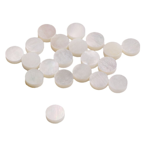 Weisse Perlmuttschale Dot Fret Inlay Maker 6Mm (Packung Mit 20)