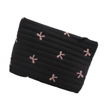Robuste, wasserdichte Make-up-Tasche mit Schleife,-Schwarz