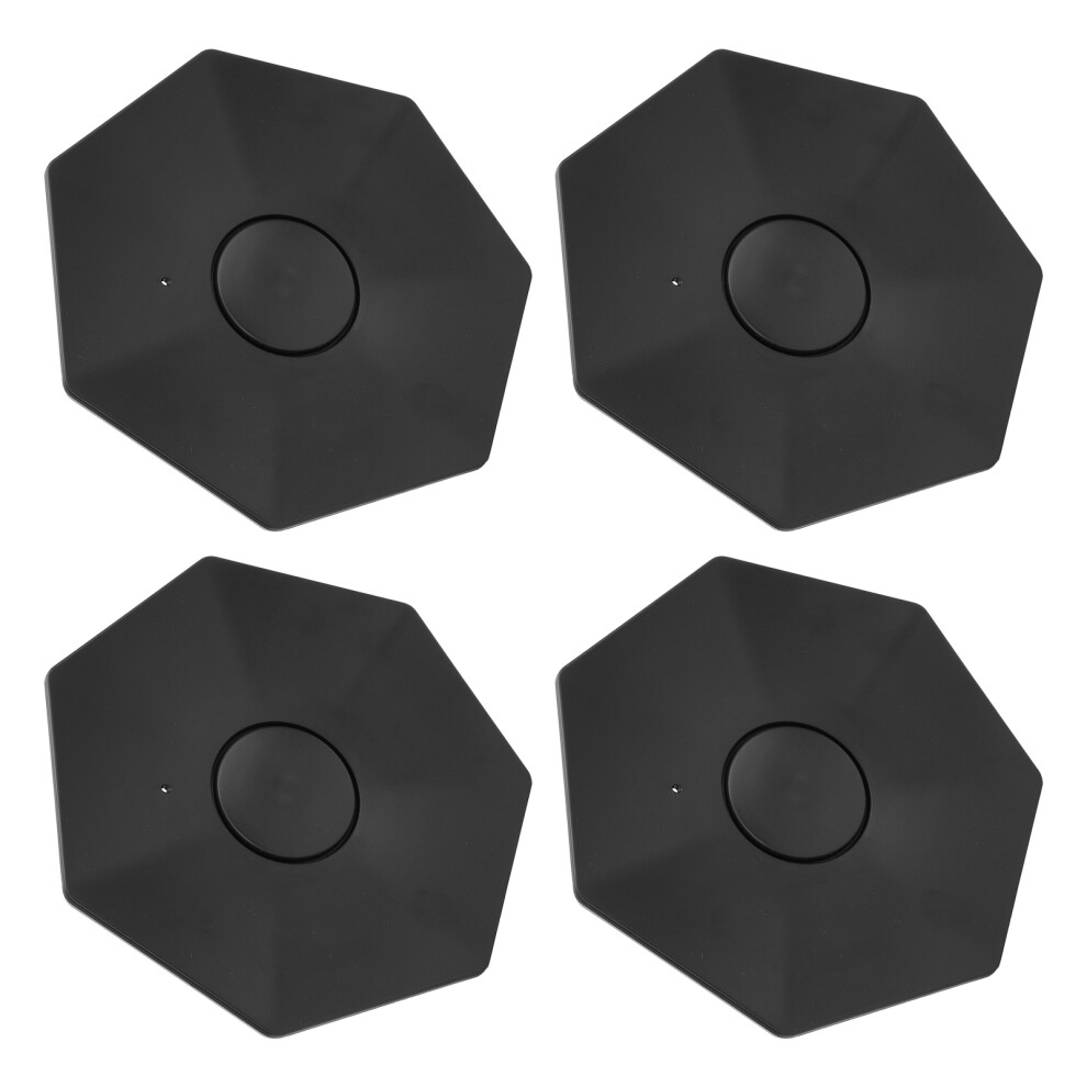 4Pcs Abs Wheel Center Hub Cap Covers, Snap On Full Protection Black 5041384415252